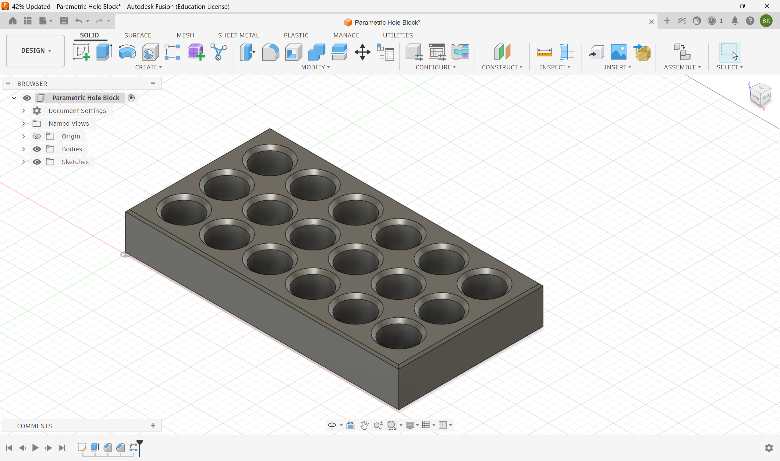 Parametric Hole Block